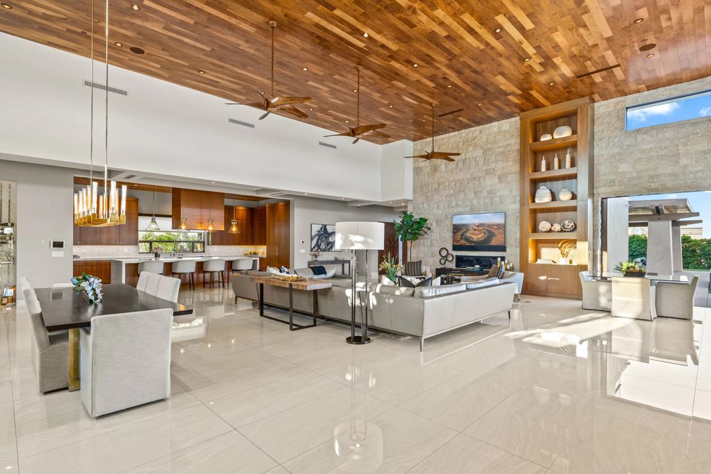 The Home in Las Vegas, an exceptional property boasts the pinnacle of luxury living with amazing entertaining features including resort-style backyard, pool & spa, elevator, kitchen pavilion, fire table, & an expansive turf area and more is now available for sale. This home located at 16 Flying Cloud Ln, Las Vegas, Nevada