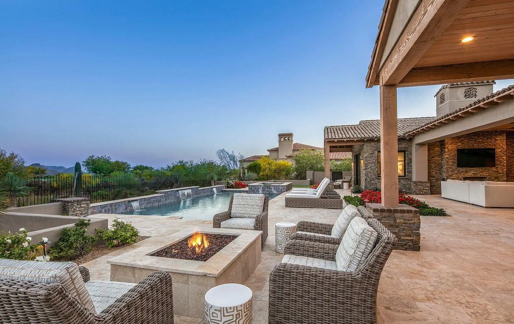 The Home in Scottsdale, a nearly brand new modern farmhouse was upgraded both inside and out set on the beautiful 10th fairway of the award winning Mirabel Club community's Tom Fazio designed golf course is now available for sale. This home located at 36931 N 102nd Pl, Scottsdale, Arizona