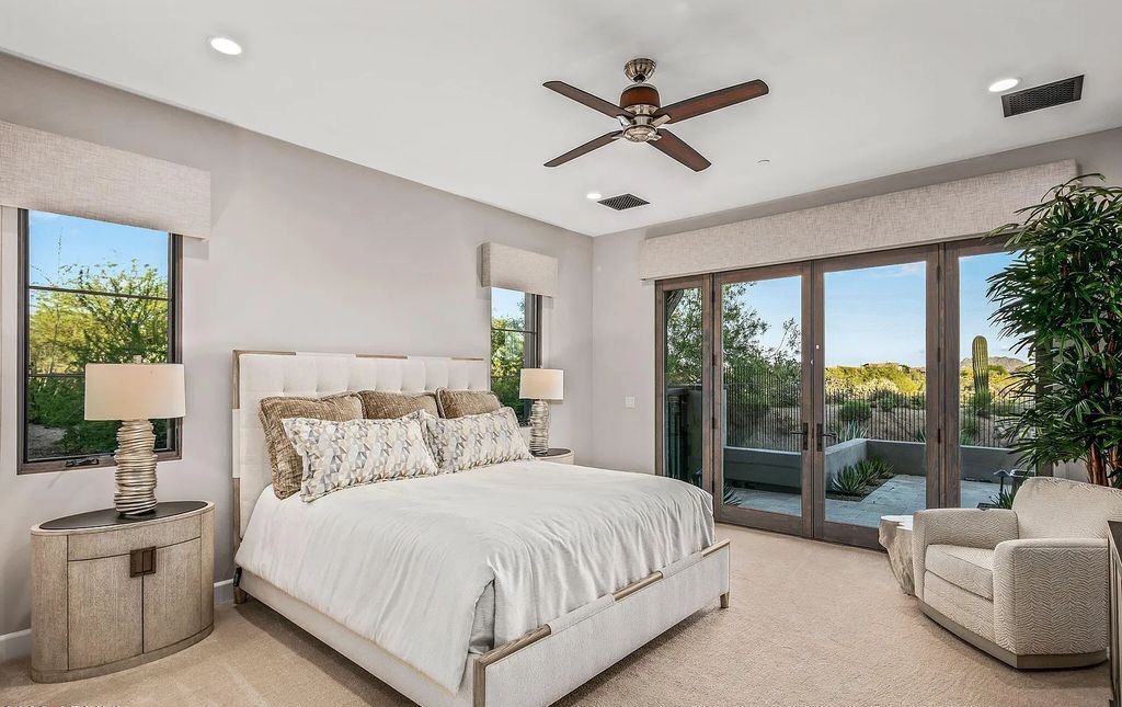 The Home in Scottsdale, a nearly brand new modern farmhouse was upgraded both inside and out set on the beautiful 10th fairway of the award winning Mirabel Club community's Tom Fazio designed golf course is now available for sale. This home located at 36931 N 102nd Pl, Scottsdale, Arizona