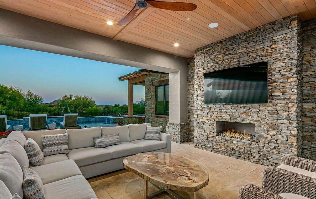 The Home in Scottsdale, a nearly brand new modern farmhouse was upgraded both inside and out set on the beautiful 10th fairway of the award winning Mirabel Club community's Tom Fazio designed golf course is now available for sale. This home located at 36931 N 102nd Pl, Scottsdale, Arizona