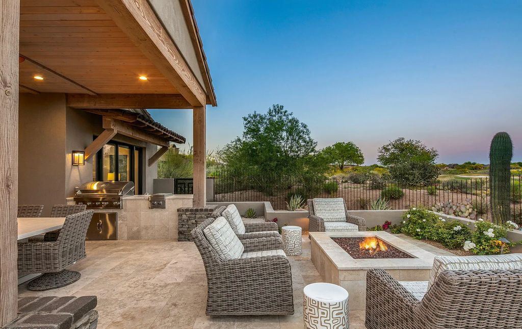 The Home in Scottsdale, a nearly brand new modern farmhouse was upgraded both inside and out set on the beautiful 10th fairway of the award winning Mirabel Club community's Tom Fazio designed golf course is now available for sale. This home located at 36931 N 102nd Pl, Scottsdale, Arizona