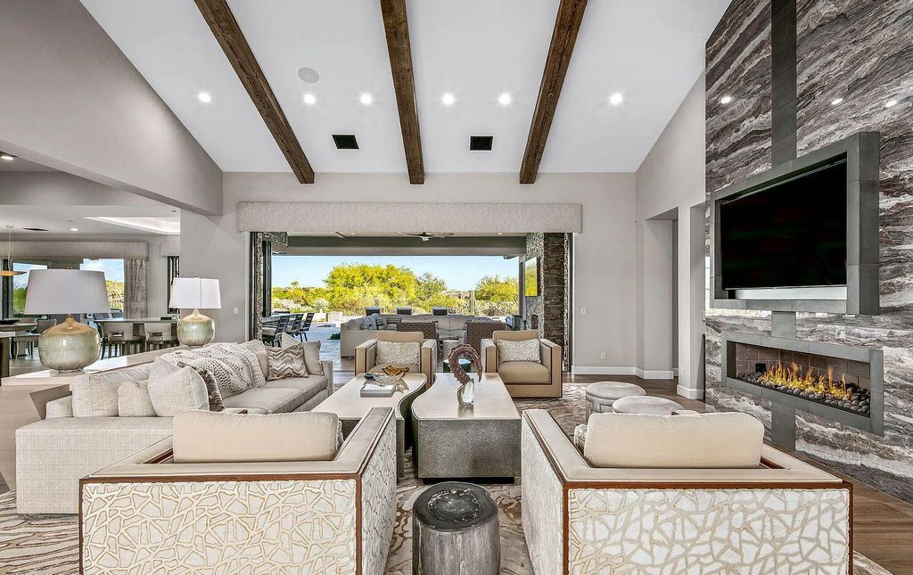 The Home in Scottsdale, a nearly brand new modern farmhouse was upgraded both inside and out set on the beautiful 10th fairway of the award winning Mirabel Club community's Tom Fazio designed golf course is now available for sale. This home located at 36931 N 102nd Pl, Scottsdale, Arizona