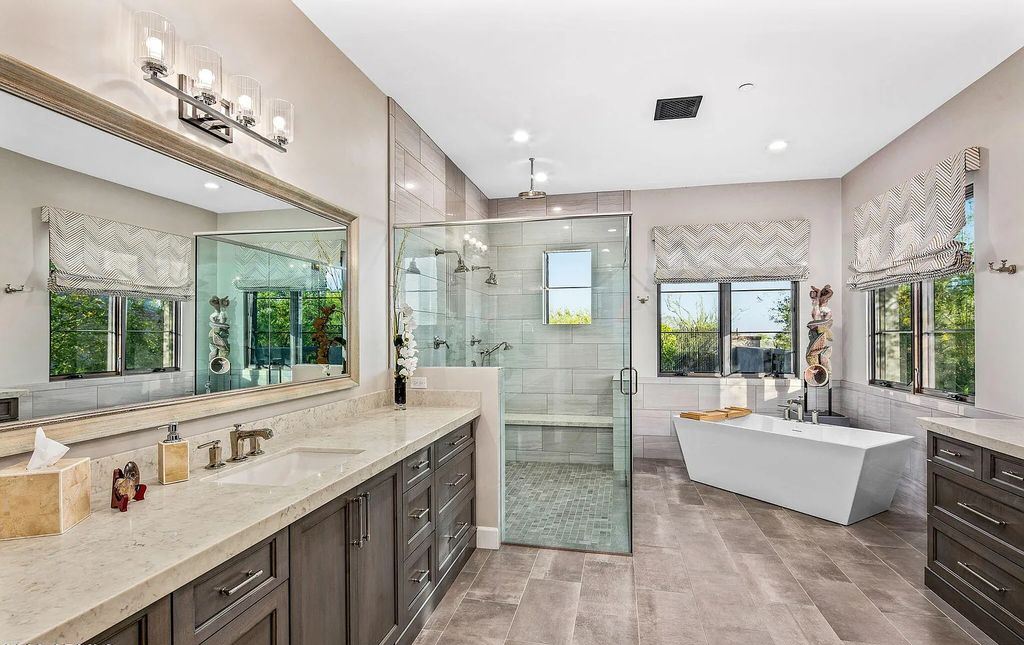 The Home in Scottsdale, a nearly brand new modern farmhouse was upgraded both inside and out set on the beautiful 10th fairway of the award winning Mirabel Club community's Tom Fazio designed golf course is now available for sale. This home located at 36931 N 102nd Pl, Scottsdale, Arizona