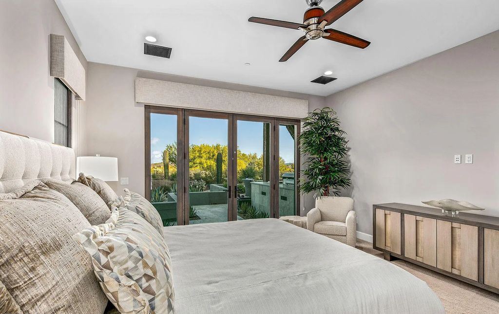 The Home in Scottsdale, a nearly brand new modern farmhouse was upgraded both inside and out set on the beautiful 10th fairway of the award winning Mirabel Club community's Tom Fazio designed golf course is now available for sale. This home located at 36931 N 102nd Pl, Scottsdale, Arizona