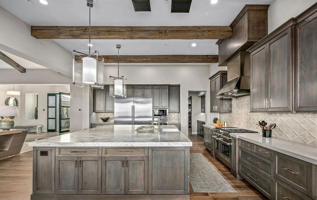 The Home in Scottsdale, a nearly brand new modern farmhouse was upgraded both inside and out set on the beautiful 10th fairway of the award winning Mirabel Club community's Tom Fazio designed golf course is now available for sale. This home located at 36931 N 102nd Pl, Scottsdale, Arizona