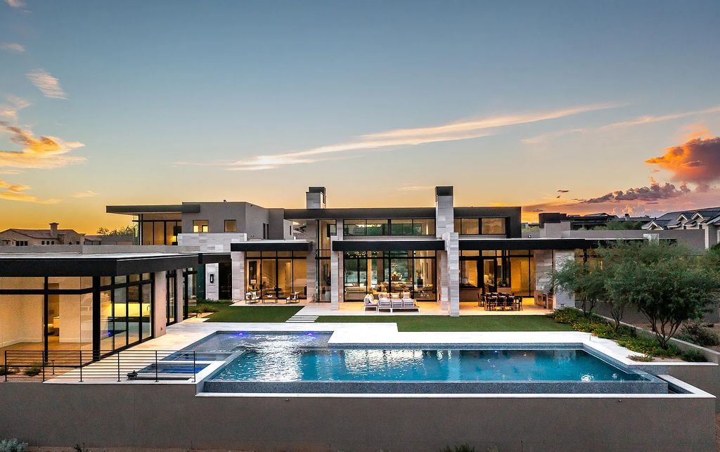 The Home in Scottsdale, a contemporary Bing Hu masterpiece located in the prestigious country club neighborhood of DC Ranch raises the bar for excellence is now available for sale. This home located at 9820 E Thompson Peak Pkwy UNIT 826, Scottsdale, Arizona