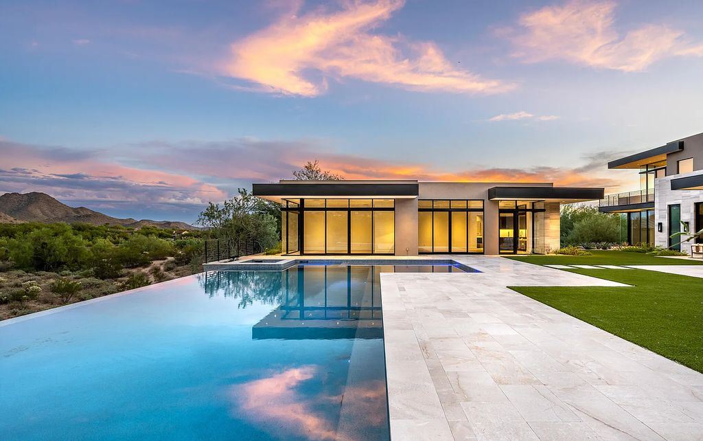 The Home in Scottsdale, a contemporary Bing Hu masterpiece located in the prestigious country club neighborhood of DC Ranch raises the bar for excellence is now available for sale. This home located at 9820 E Thompson Peak Pkwy UNIT 826, Scottsdale, Arizona