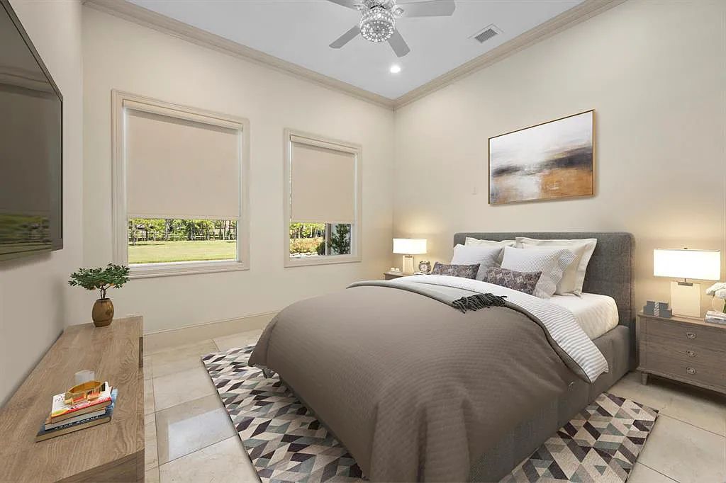The Estate in Friendswood, an exceptional Mediterranean home with a breathtaking resort style backyard on 5 private wooded acres located along one of Friendswood’s most coveted streets is now available for sale. This home located at 10B Wilderness Trl, Friendswood, Texas