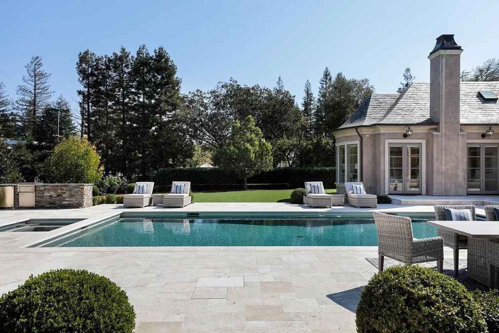54 Mulberry Ln, Atherton, California is meticulously maintained estate sits on over an acre of level, flat grounds and positioned on the lot to capture abundant light throughout the day.