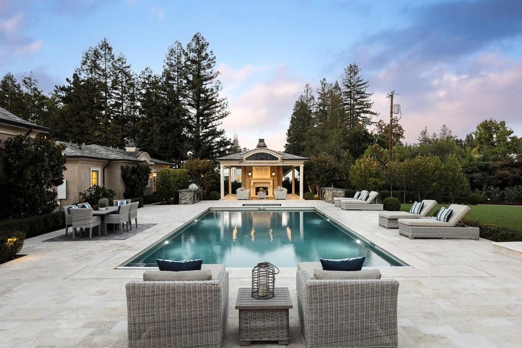 54 Mulberry Ln, Atherton, California is meticulously maintained estate sits on over an acre of level, flat grounds and positioned on the lot to capture abundant light throughout the day.