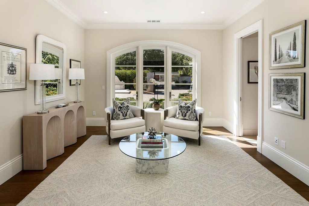 54 Mulberry Ln, Atherton, California is meticulously maintained estate sits on over an acre of level, flat grounds and positioned on the lot to capture abundant light throughout the day.