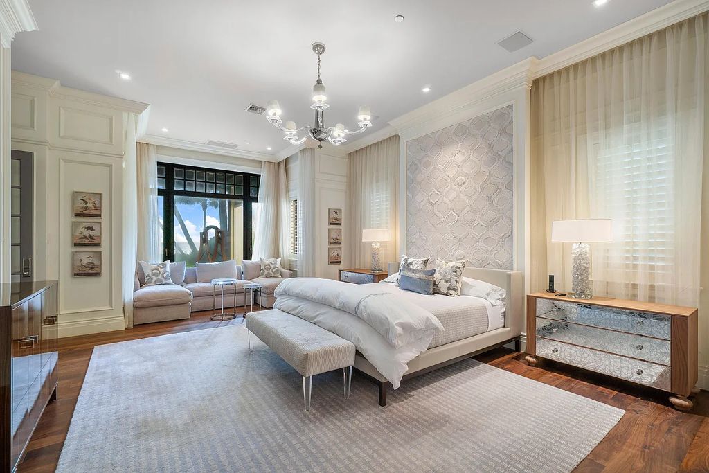 The Mansion in Highland Beach, a trophy property delivers over 150 feet of private manicured beachfront  on nearly 2 acres featuring modern French-Eclectic architecture, transitional interiors is now available for sale. This home located at 2455 S Ocean Blvd, Highland Beach, Florida