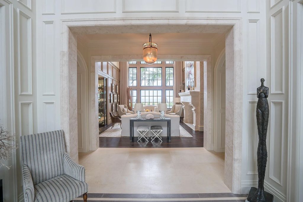 The Mansion in Highland Beach, a trophy property delivers over 150 feet of private manicured beachfront  on nearly 2 acres featuring modern French-Eclectic architecture, transitional interiors is now available for sale. This home located at 2455 S Ocean Blvd, Highland Beach, Florida
