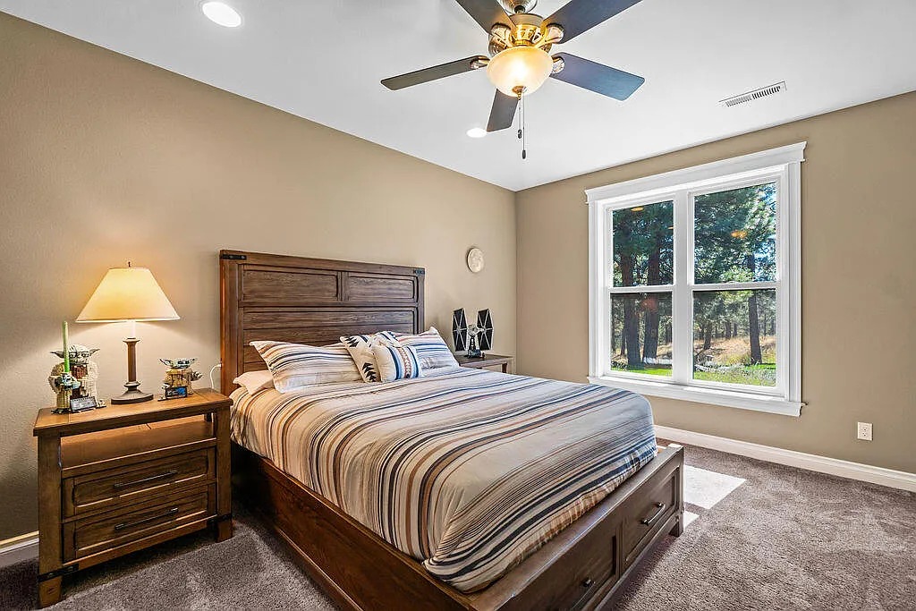 The Home in Bend is equipped with solar, propane, well, septic, a garden, chicken coop, boat bay, and direct access to Tumalo creek & hiking trails, now available for sale. This home located at 63130 Lookout Dr, Bend, Oregon