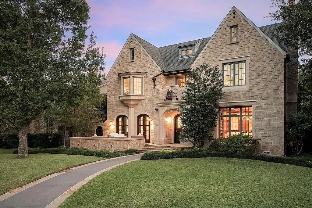3837 Greenbrier Drive, Dallas, Texas is a fabulous property in the middle of the fairway between 2 parks with features includes top-of-the-line Chefs kitchen, bed en-suites, large game room, heated pool, elevator, front yard stone entertaining terrace, designated dog run and more.