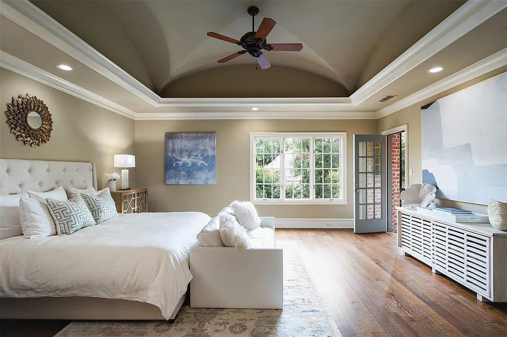3837 Greenbrier Drive, Dallas, Texas is a fabulous property in the middle of the fairway between 2 parks with features includes top-of-the-line Chefs kitchen, bed en-suites, large game room, heated pool, elevator, front yard stone entertaining terrace, designated dog run and more.