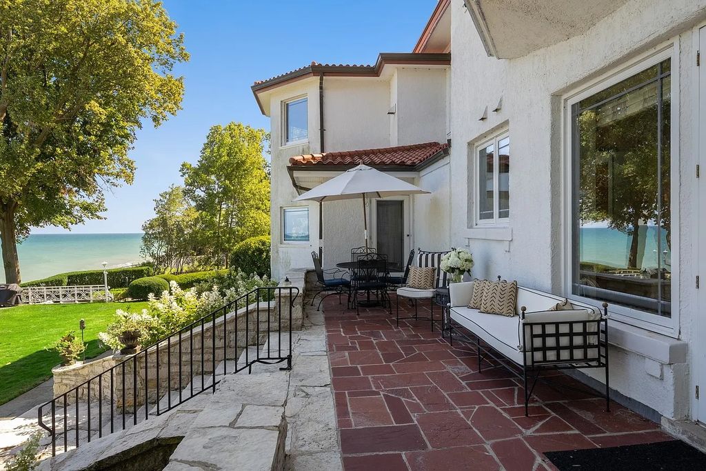 The Villa in Winnetka features incredible manicured resort level grounds accented with a full 2 story cabana house, now available for sale. This home located at 445 Sheridan Rd, Winnetka, Illinois
