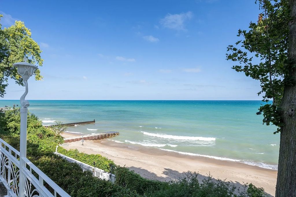 The Villa in Winnetka features incredible manicured resort level grounds accented with a full 2 story cabana house, now available for sale. This home located at 445 Sheridan Rd, Winnetka, Illinois
