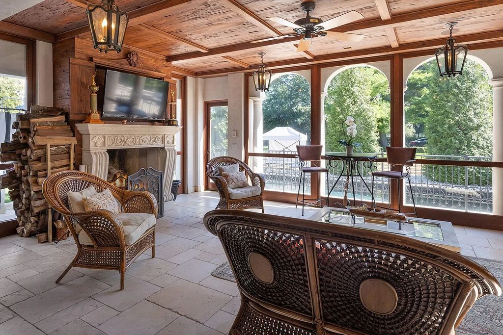 The Villa in Winnetka features incredible manicured resort level grounds accented with a full 2 story cabana house, now available for sale. This home located at 445 Sheridan Rd, Winnetka, Illinois