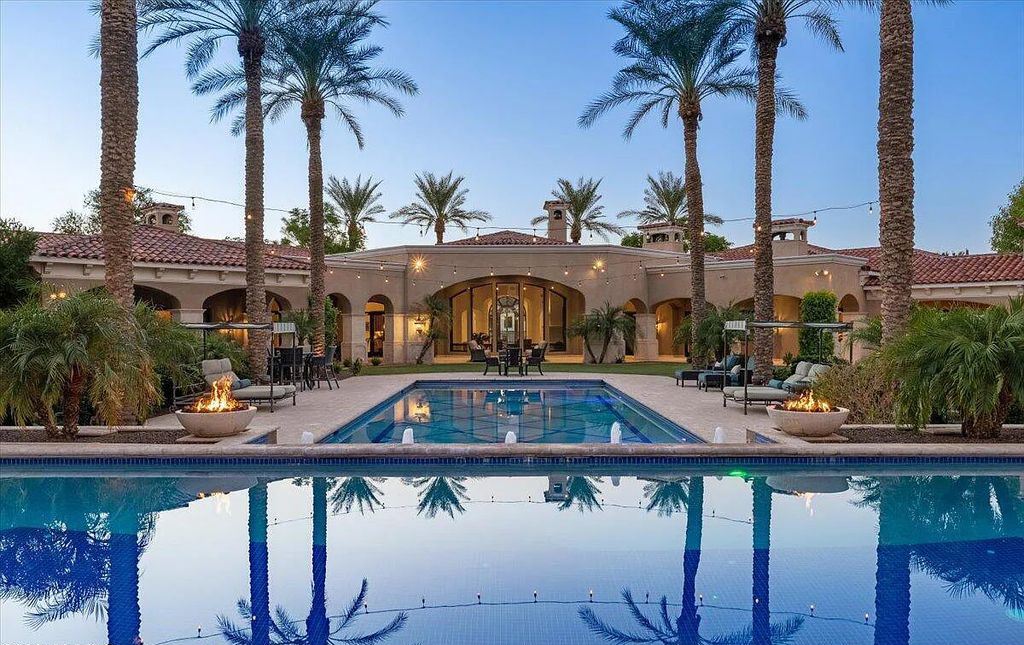 The Estate in Peoria, an absolutely beautiful home on 2.5 acres encompassing a world class resort style pool, water features, hot tub and cabana including fireplace is now available for sale. This home located at 7979 W Expedition Way, Peoria, Arizona