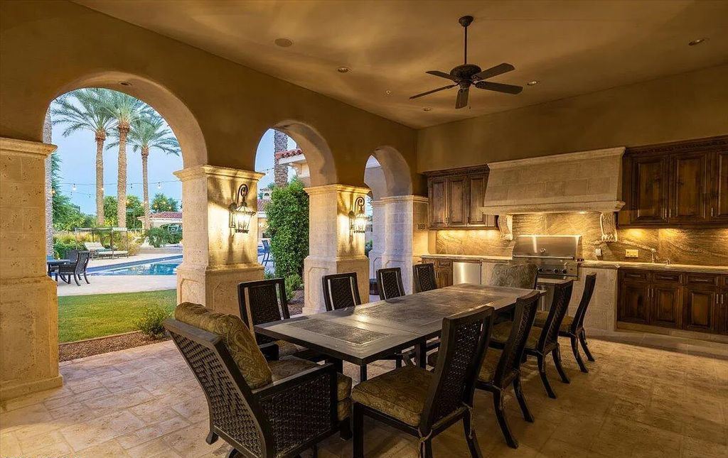 The Estate in Peoria, an absolutely beautiful home on 2.5 acres encompassing a world class resort style pool, water features, hot tub and cabana including fireplace is now available for sale. This home located at 7979 W Expedition Way, Peoria, Arizona