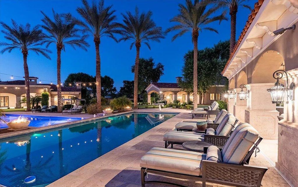 The Estate in Peoria, an absolutely beautiful home on 2.5 acres encompassing a world class resort style pool, water features, hot tub and cabana including fireplace is now available for sale. This home located at 7979 W Expedition Way, Peoria, Arizona