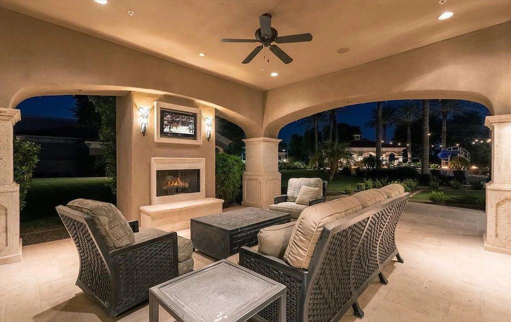 The Estate in Peoria, an absolutely beautiful home on 2.5 acres encompassing a world class resort style pool, water features, hot tub and cabana including fireplace is now available for sale. This home located at 7979 W Expedition Way, Peoria, Arizona
