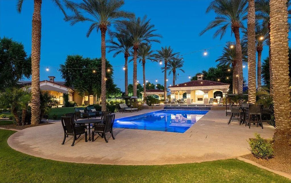 The Estate in Peoria, an absolutely beautiful home on 2.5 acres encompassing a world class resort style pool, water features, hot tub and cabana including fireplace is now available for sale. This home located at 7979 W Expedition Way, Peoria, Arizona