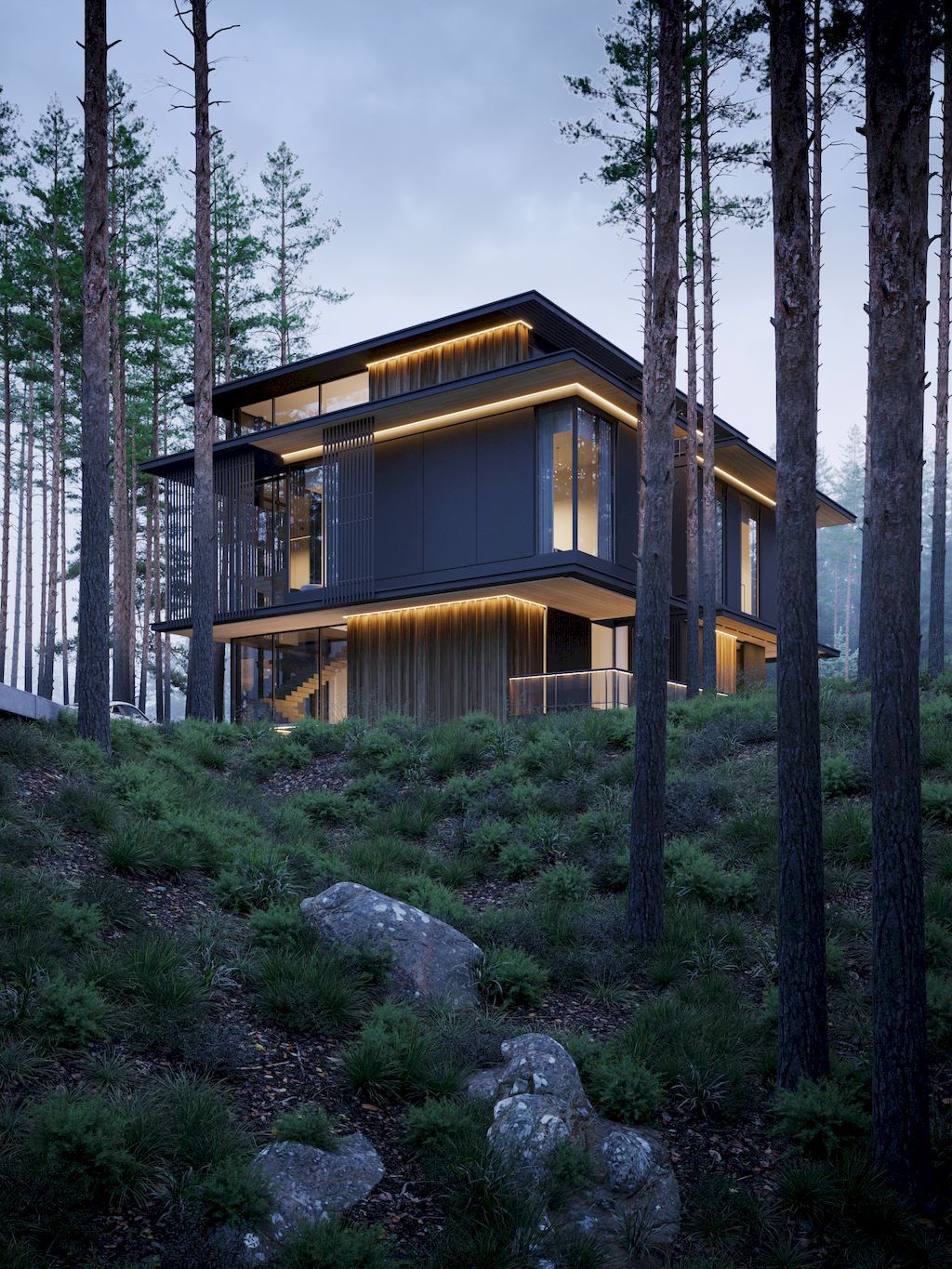 Three Elements House A Compact Middle rise Villa by Kerimov Architects 1