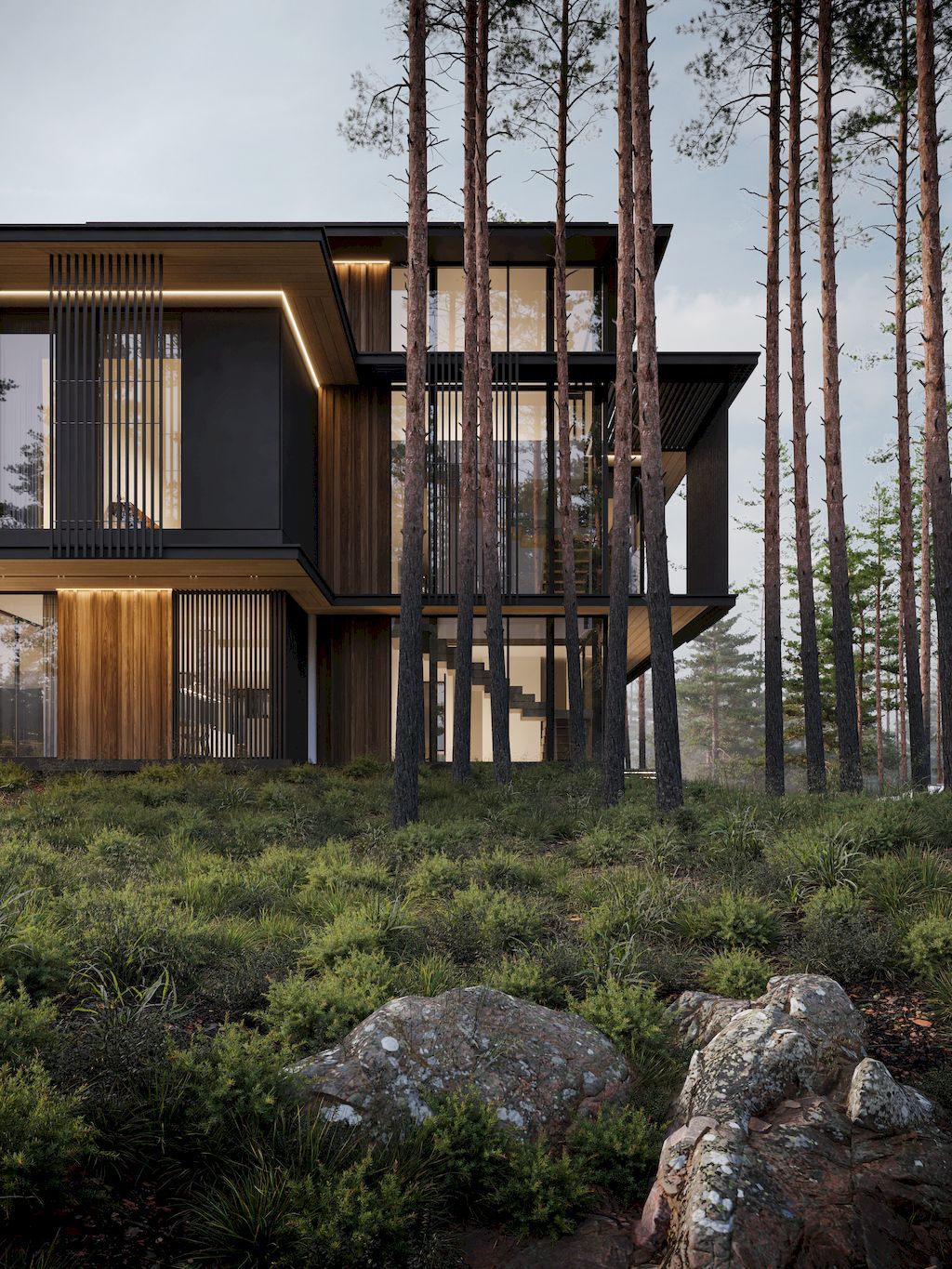 Three Elements House, A Compact Middle-rise Villa by Kerimov Architects
