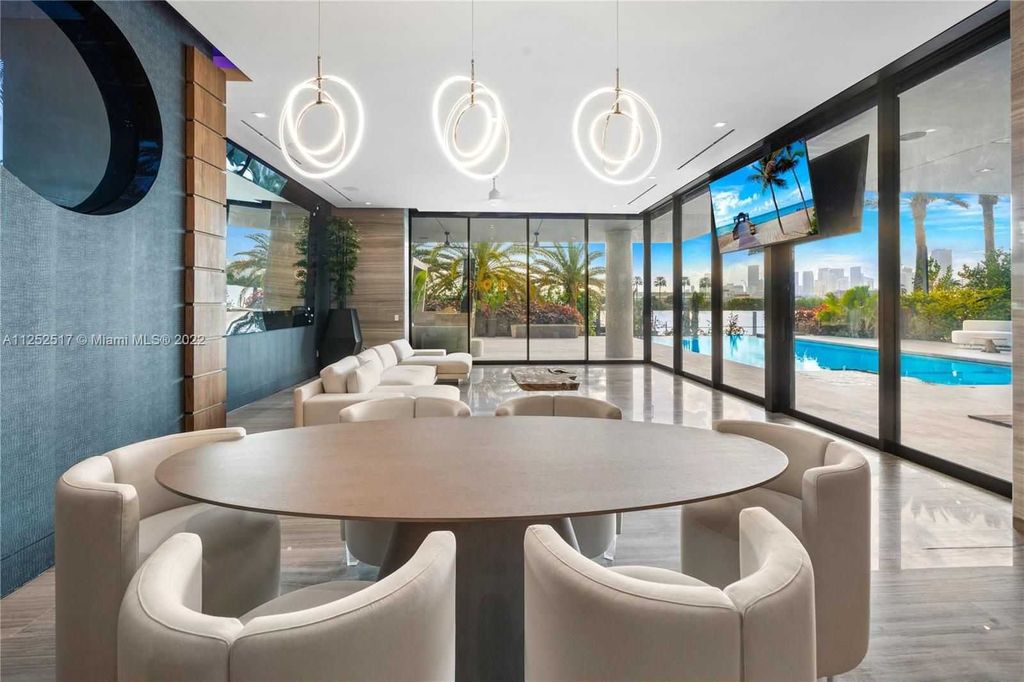 158 Palm Avenue, Miami Beach, Florida is a new construction masterpiece in one of the most coveted Miami Beach gated communities with 100' water frontage, stunning bay and skyline views.