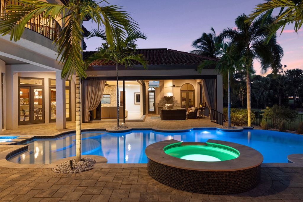 2539 Escada Court, Naples, Florida is a custom-built estate just minutes to world class beaches, shopping and fine dining with picturesque pool and lake views from just about every room.