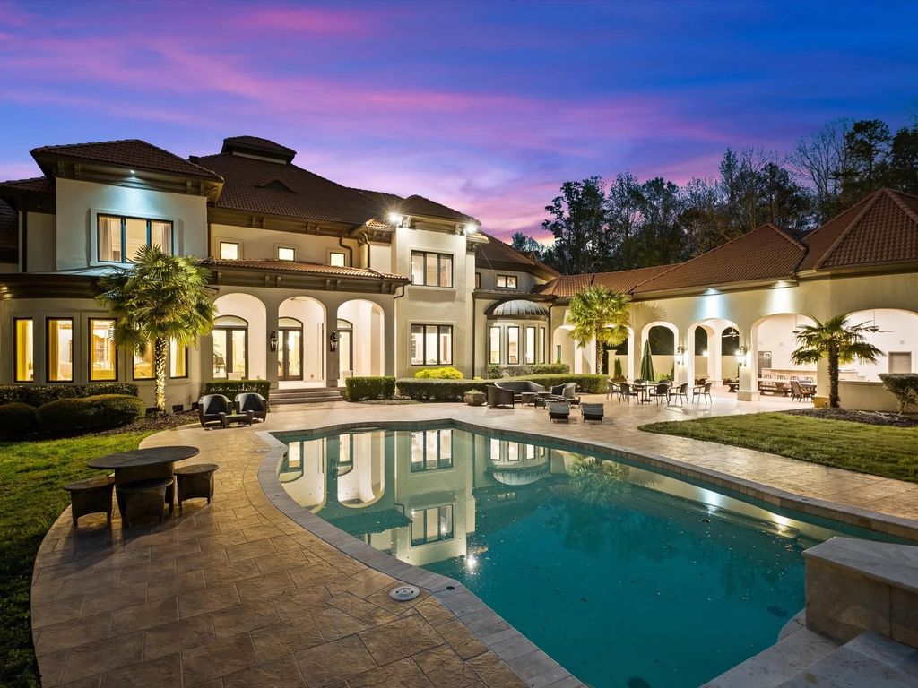 The Home in Charlotte is an impressive Mediterranean estate with breathtaking architectural details, now available for sale. This home located at 16460 Marvin Rd, Charlotte, North Carolina