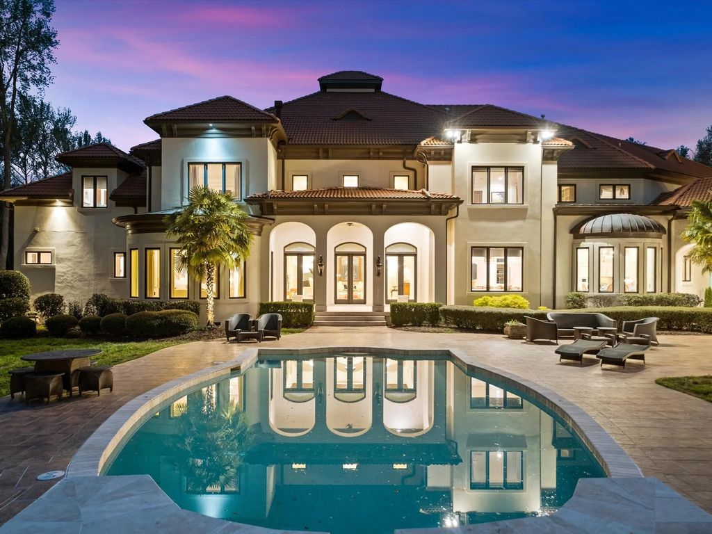 The Home in Charlotte is an impressive Mediterranean estate with breathtaking architectural details, now available for sale. This home located at 16460 Marvin Rd, Charlotte, North Carolina