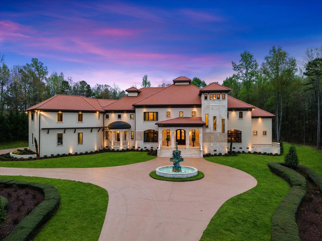 The Home in Charlotte is an impressive Mediterranean estate with breathtaking architectural details, now available for sale. This home located at 16460 Marvin Rd, Charlotte, North Carolina