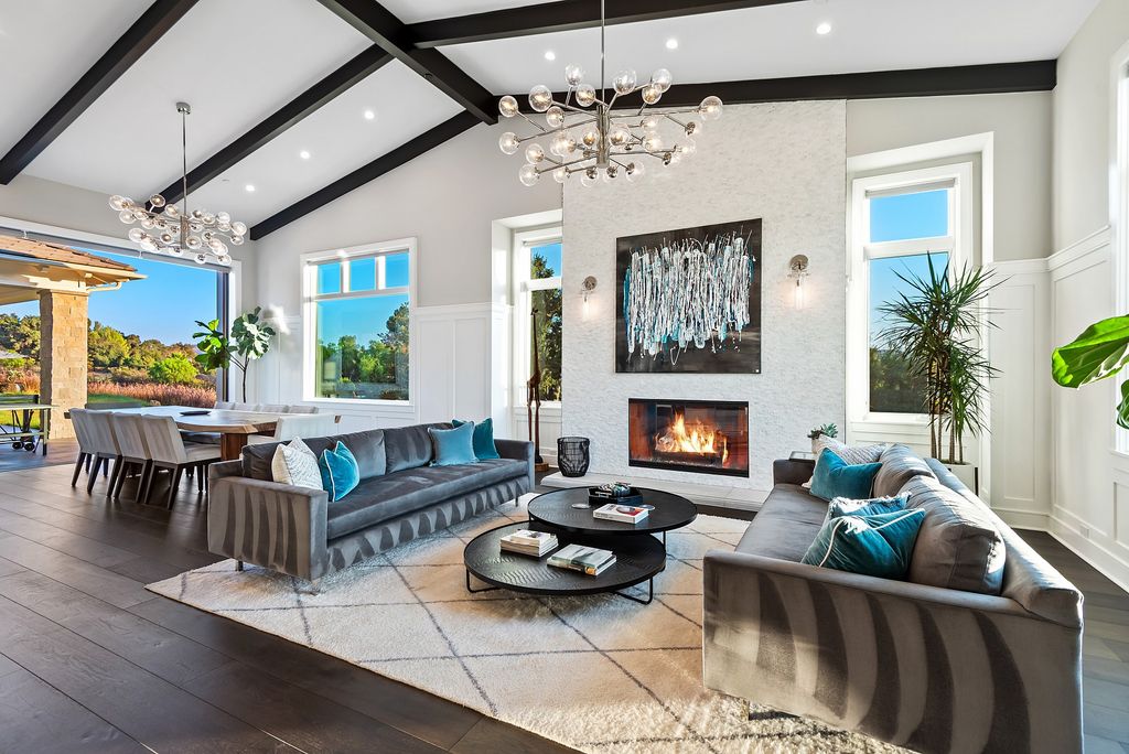 1781 Miller Ranch Drive, Thousand Oaks, California is an epic single story estate with resort quality grounds are simply perfect boasting a full sized basketball court, custom pool and spa.