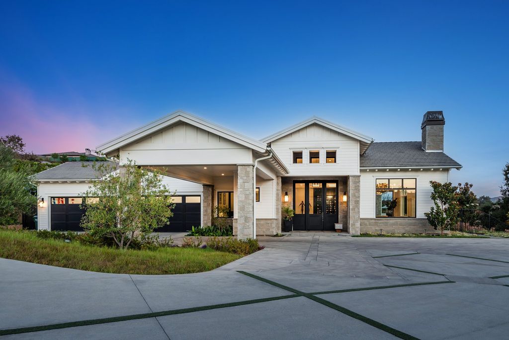 1781 Miller Ranch Drive, Thousand Oaks, California is an epic single story estate with resort quality grounds are simply perfect boasting a full sized basketball court, custom pool and spa.