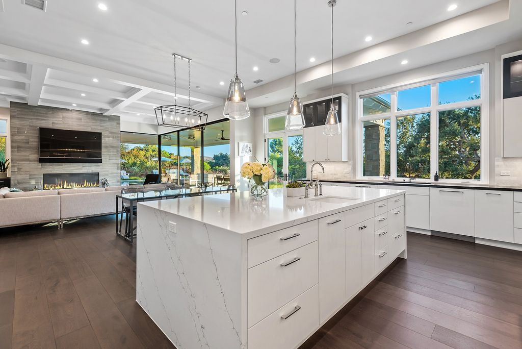 1781 Miller Ranch Drive, Thousand Oaks, California is an epic single story estate with resort quality grounds are simply perfect boasting a full sized basketball court, custom pool and spa.