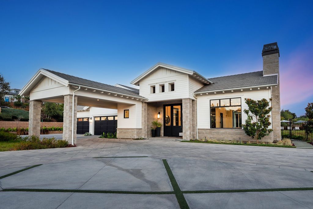1781 Miller Ranch Drive, Thousand Oaks, California is an epic single story estate with resort quality grounds are simply perfect boasting a full sized basketball court, custom pool and spa.