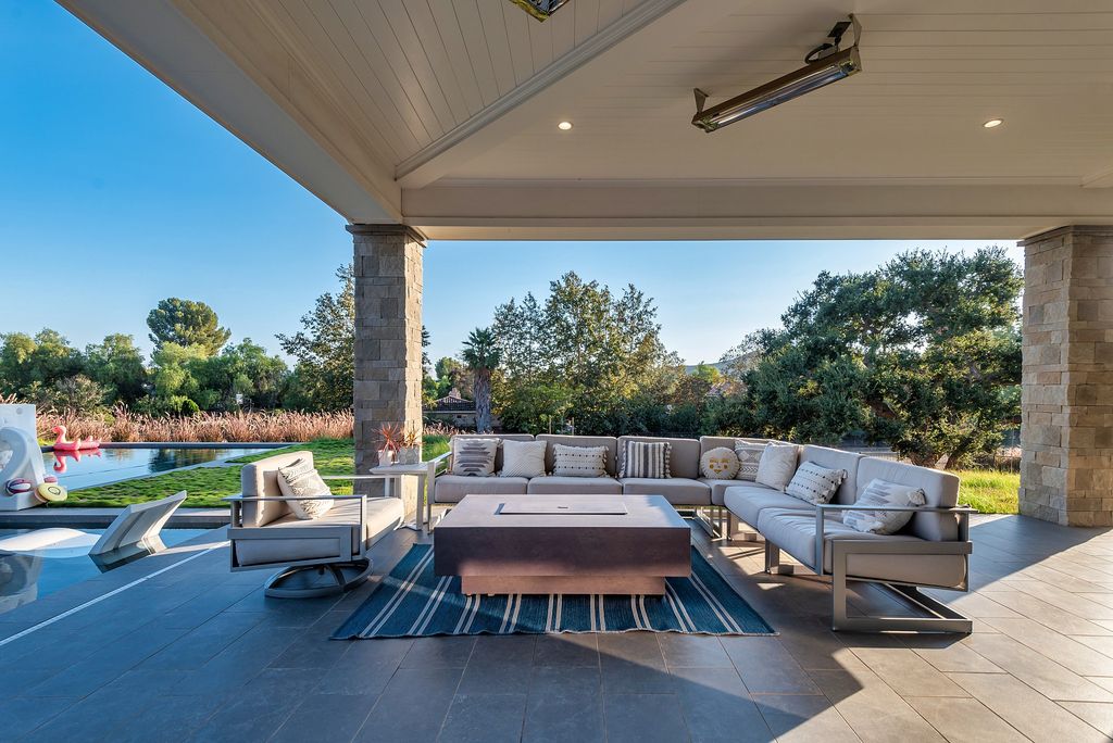 1781 Miller Ranch Drive, Thousand Oaks, California is an epic single story estate with resort quality grounds are simply perfect boasting a full sized basketball court, custom pool and spa.