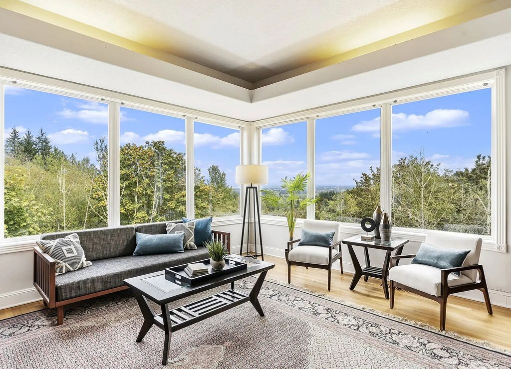 The Estate in Portland is a luxurious home commanding breathtaking panoramic views of 3 mountains now available for sale. This home located at 17010 NW Sheltered Nook Rd, Portland, Oregon; offering 06 bedrooms and 06 bathrooms with 7,719 square feet of living spaces.