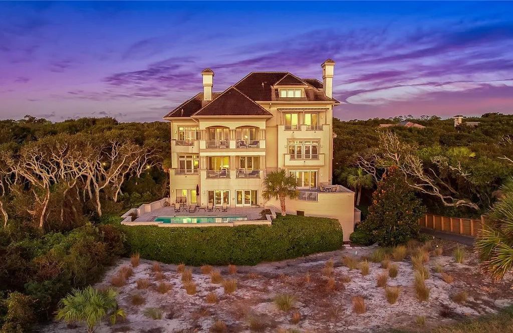 27 Ocean Club Drive, Fernandina Beach, Florida is an extraordinary oceanfront home is located on Ocean Club Drive, one of the most prestigious streets in NE Florida capturing spectacular views of the Atlantic Ocean.