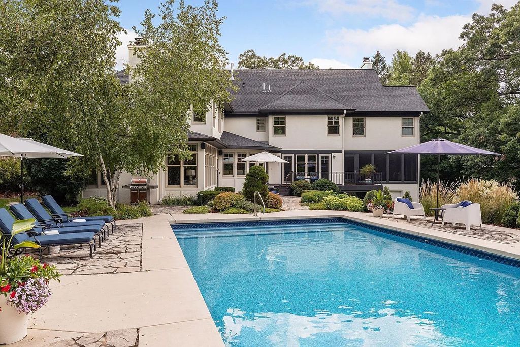 The Property in Edina is Thoughtfully nicknamed “Little Tuscany” the combination of luscious landscaping, golf course views and entertainment area, now available for sale. This home located at 27 Circle W, Edina, Minnesota
