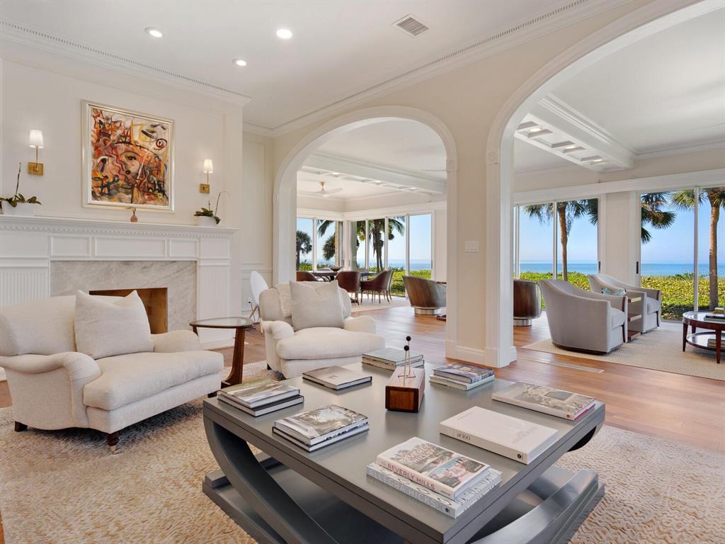 8218 Sanderling Rd, Sarasota, Florida is a private resort-like compound with over 300 feet of direct beachfront rests on over 4-acres between the tranquil blue Gulf of Mexico waters and the quiet banks of Heron Lagoon in the Sanderling Club.