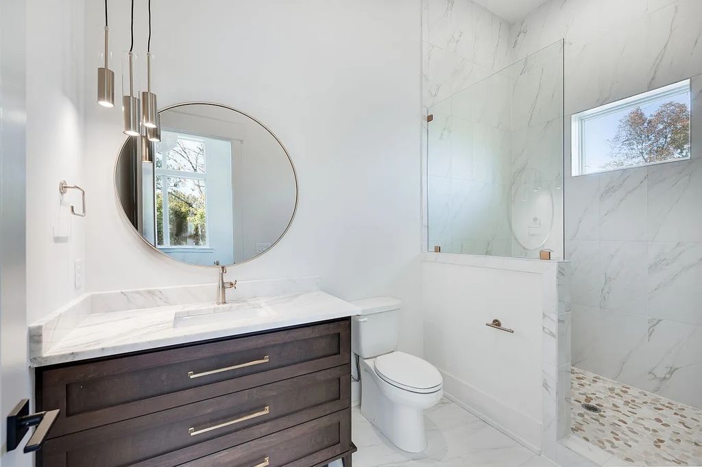 The House in Nashville has a main level master, secondary bedroom, and office along with all the elegant modern touches, now available for sale. This home located at 6523 Currywood Dr, Nashville, Tennessee