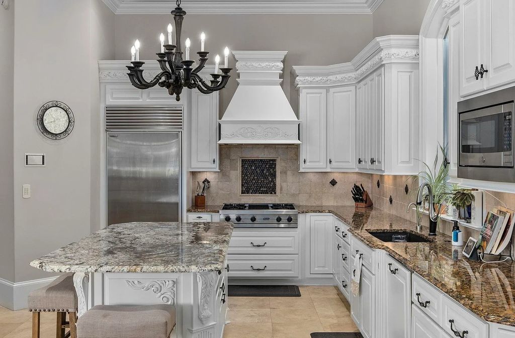 The House in Myrtle Beach is situated on 0.57 acres of land, which includes more than 200 feet of golf course and lakefront views, now available for sale. This home located at 1495 Scala Ct, Myrtle Beach, South Carolina