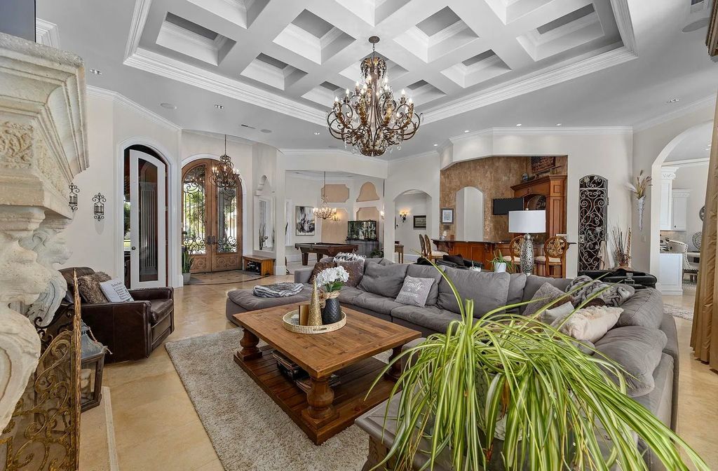 The House in Myrtle Beach is situated on 0.57 acres of land, which includes more than 200 feet of golf course and lakefront views, now available for sale. This home located at 1495 Scala Ct, Myrtle Beach, South Carolina