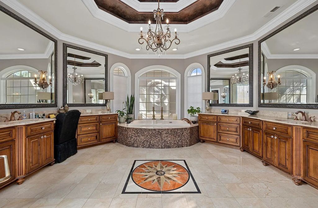 The House in Myrtle Beach is situated on 0.57 acres of land, which includes more than 200 feet of golf course and lakefront views, now available for sale. This home located at 1495 Scala Ct, Myrtle Beach, South Carolina