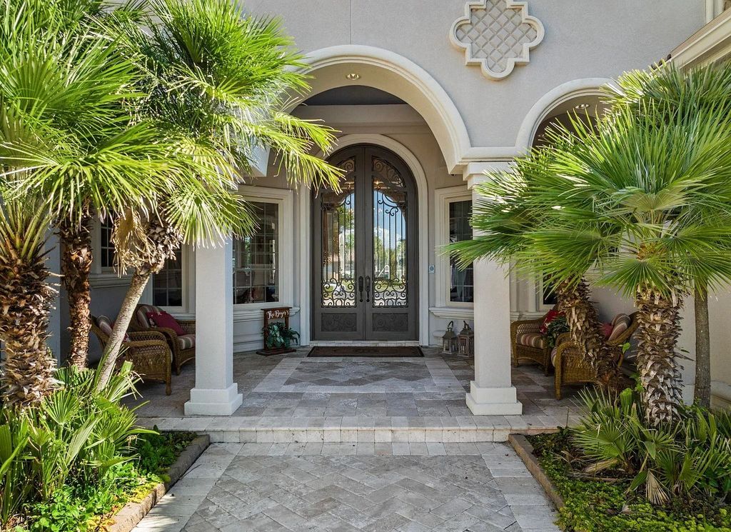 The House in Myrtle Beach is situated on 0.57 acres of land, which includes more than 200 feet of golf course and lakefront views, now available for sale. This home located at 1495 Scala Ct, Myrtle Beach, South Carolina