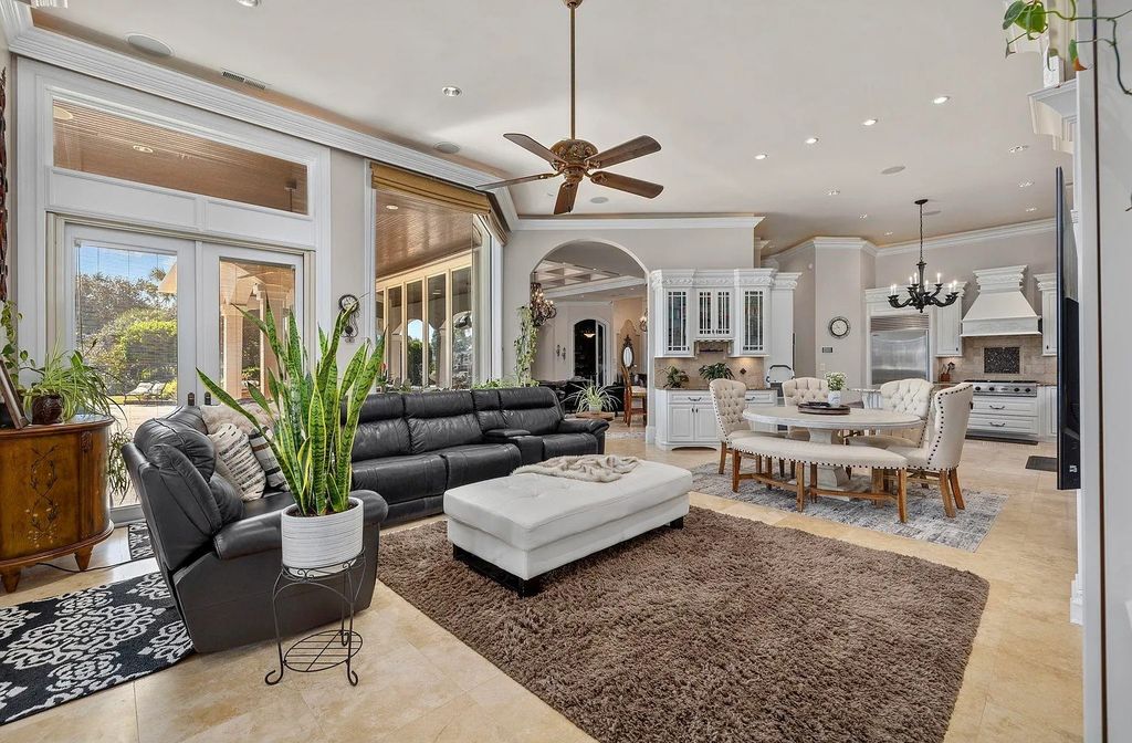 The House in Myrtle Beach is situated on 0.57 acres of land, which includes more than 200 feet of golf course and lakefront views, now available for sale. This home located at 1495 Scala Ct, Myrtle Beach, South Carolina